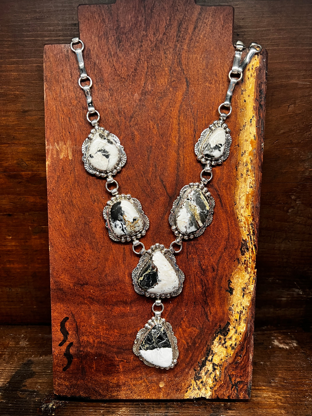 White Buffalo Lariat Necklace