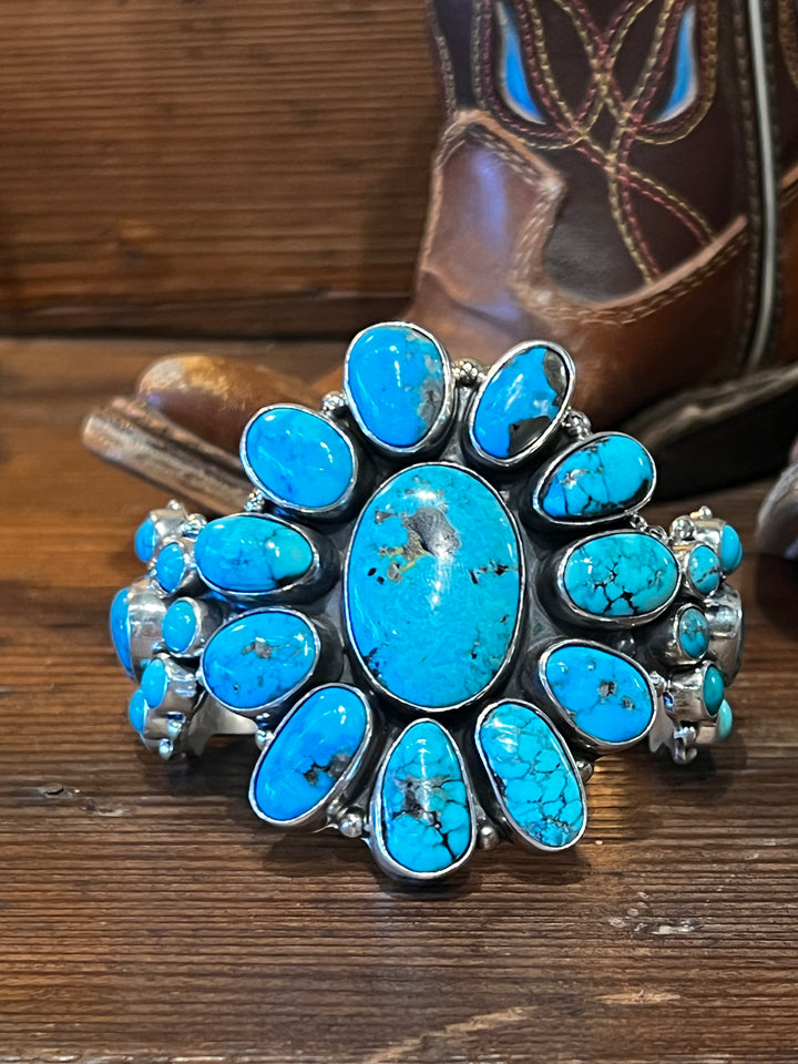 Royston Turquoise 3 Cluster Cuff