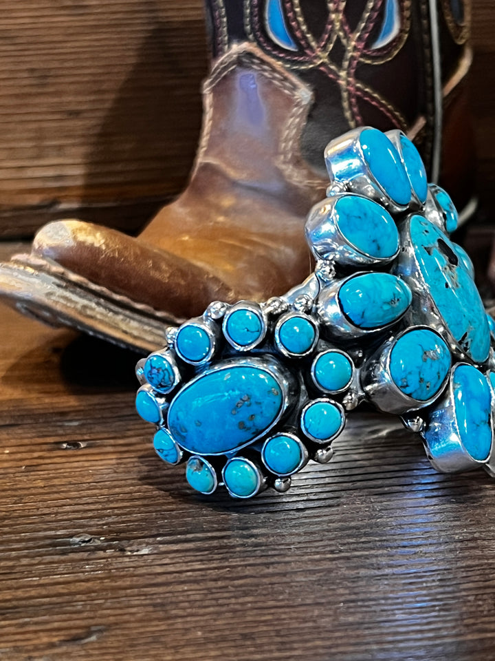 Royston Turquoise 3 Cluster Cuff