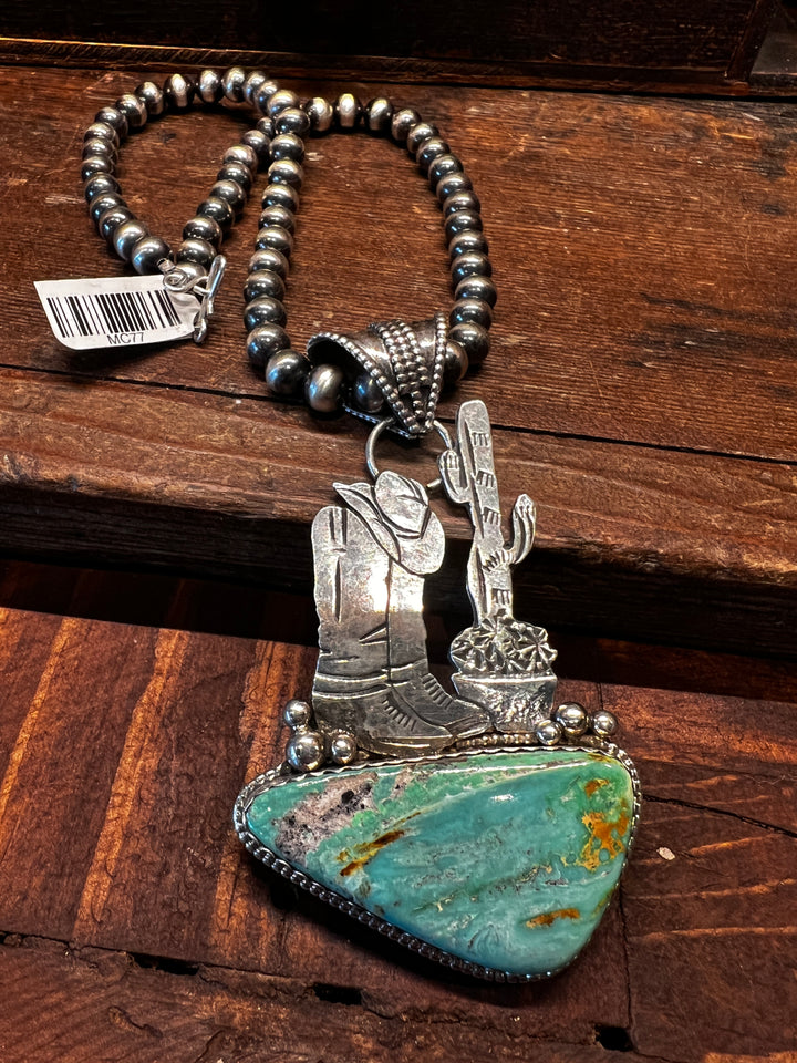 Boots and Cactus Pendant