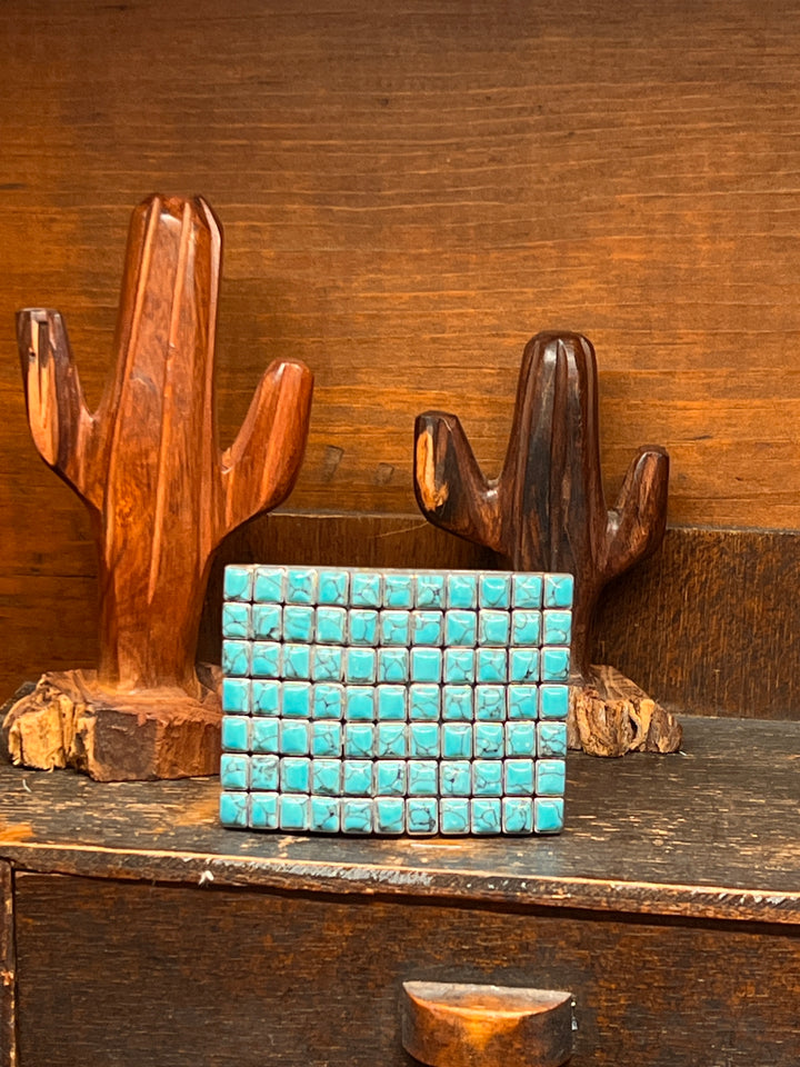 Kingman Turquoise Square Buckle