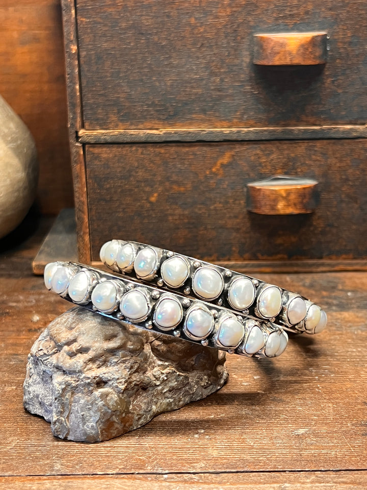 Fresh Water Pearl Stacker Bangle (Small)