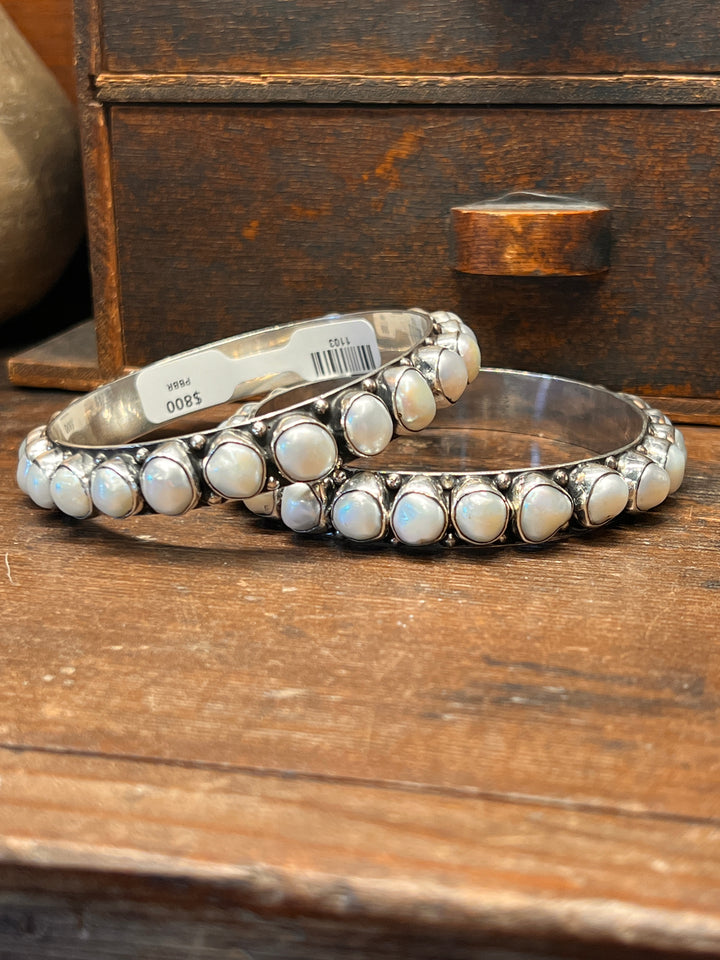 Fresh Water Pearl Stacker Bangle (Small)