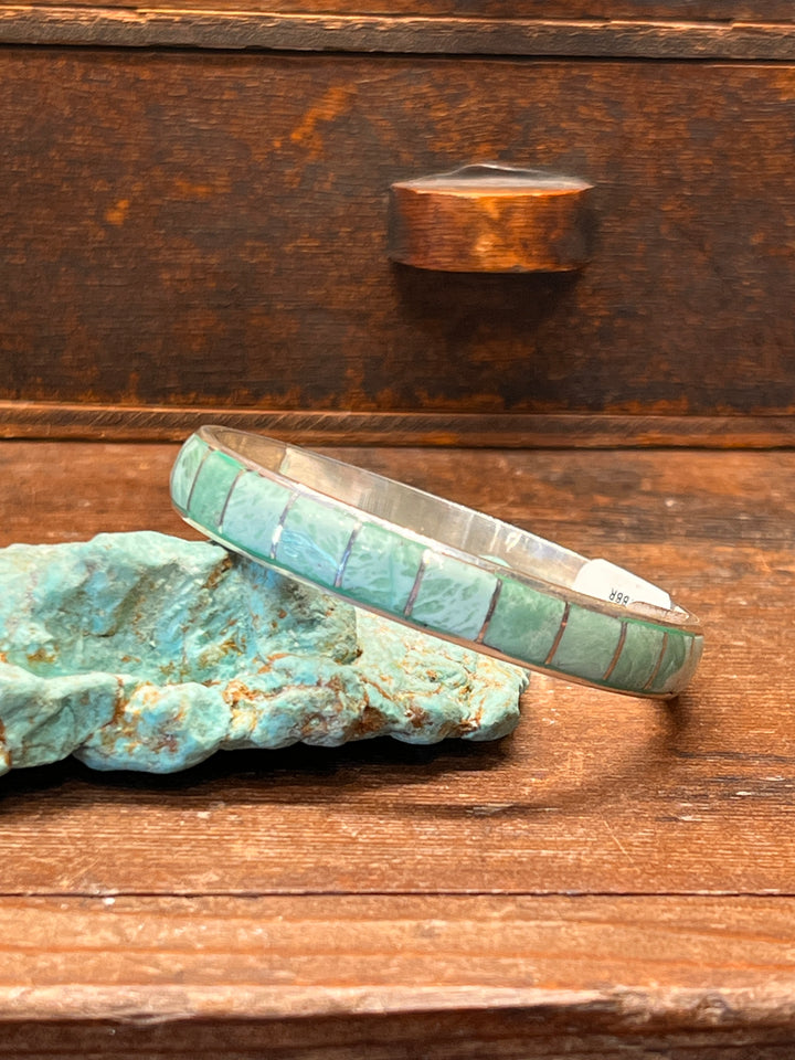 Mountain Turquoise Inlay Square (Small) Bangle