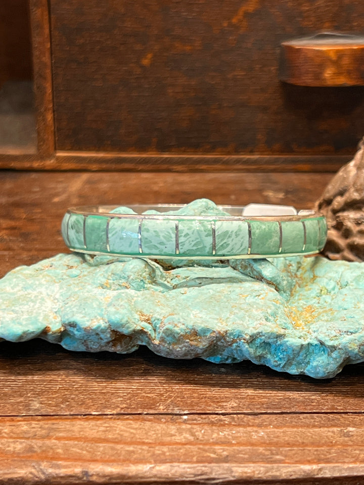 Mountain Turquoise Inlay Square (Small) Bangle