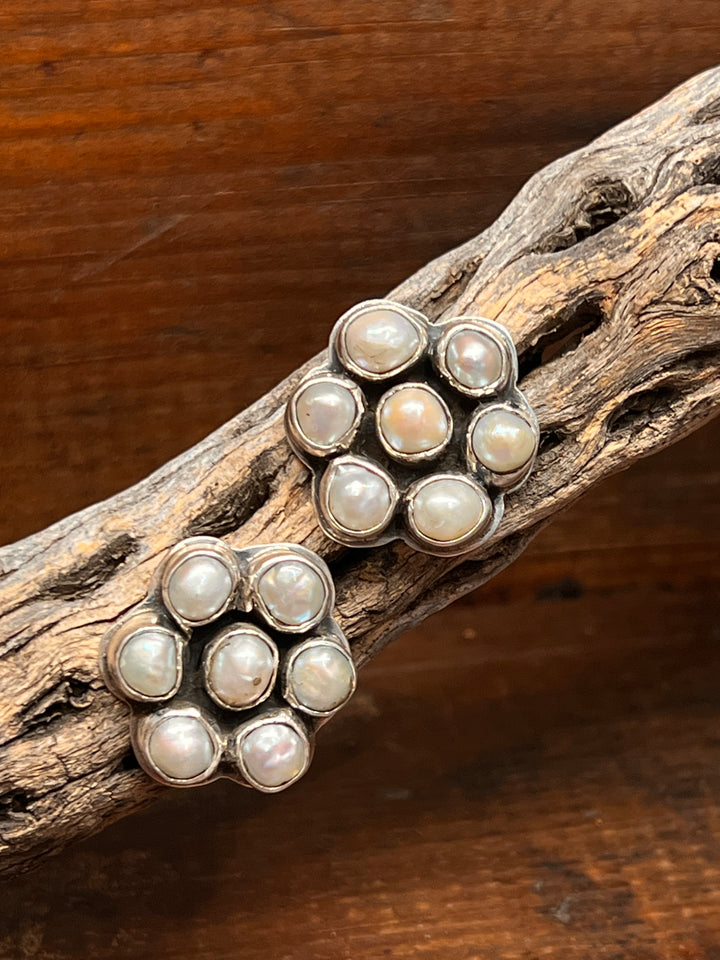 Pearl Cluster Earrings