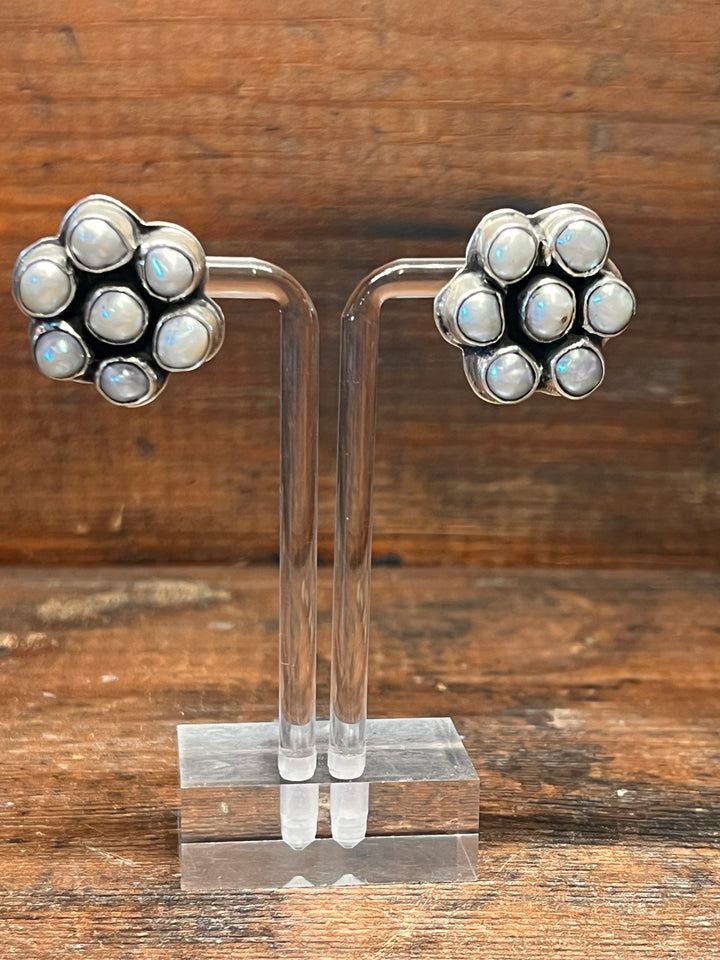 Pearl Cluster Earrings