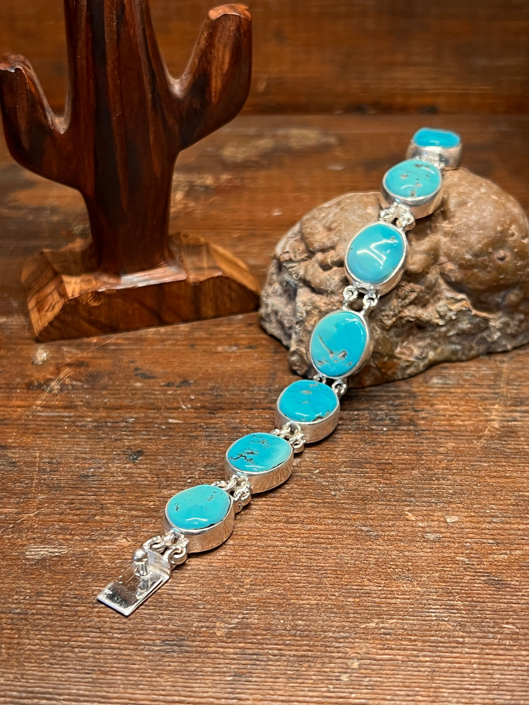 Kingman Turquoise Link Bracelet