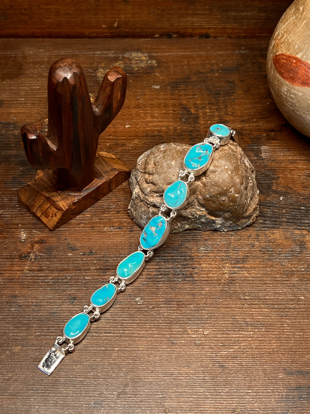 Kingman Turquoise Link Bracelet