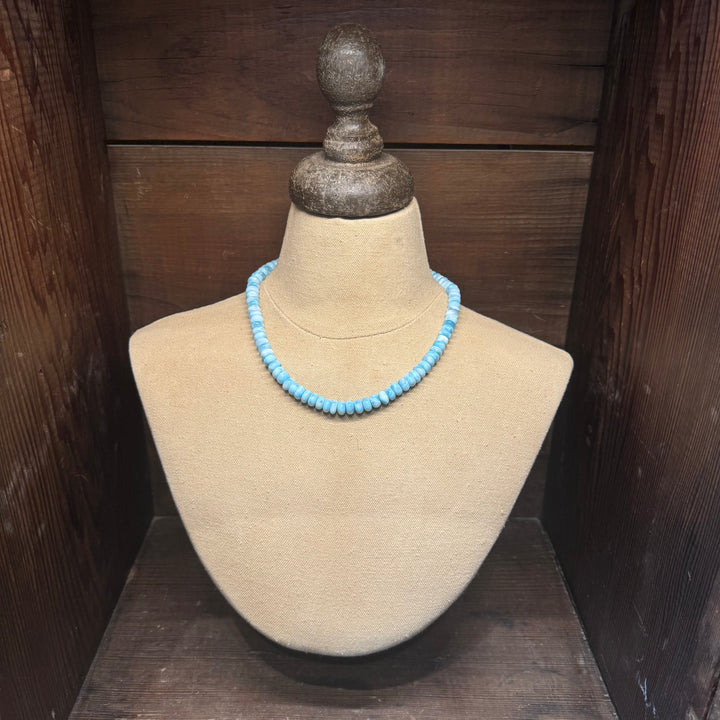 Larimar Beaded Necklace 16"