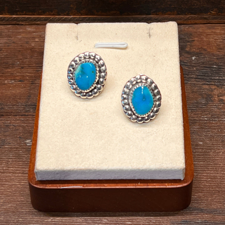 Turquoise Rain Drop Studs