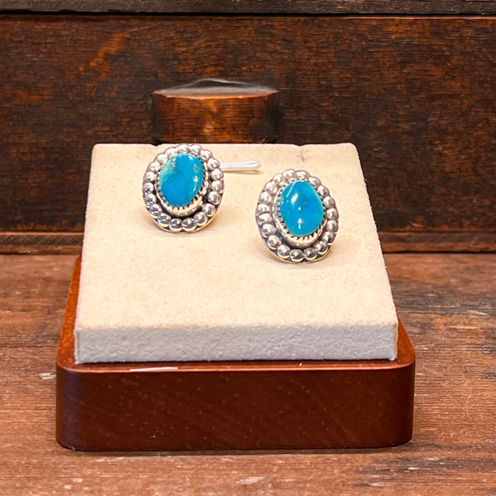 Turquoise Rain Drop Studs