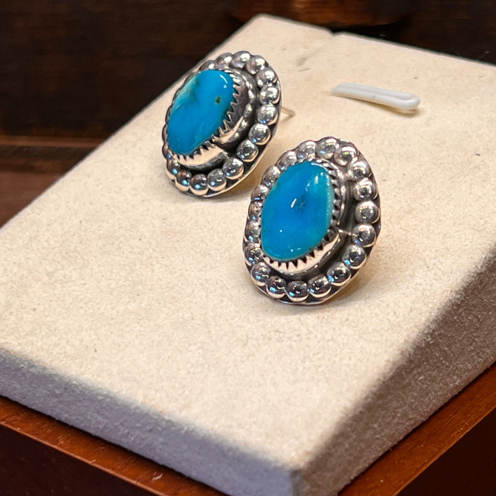 Turquoise Rain Drop Studs