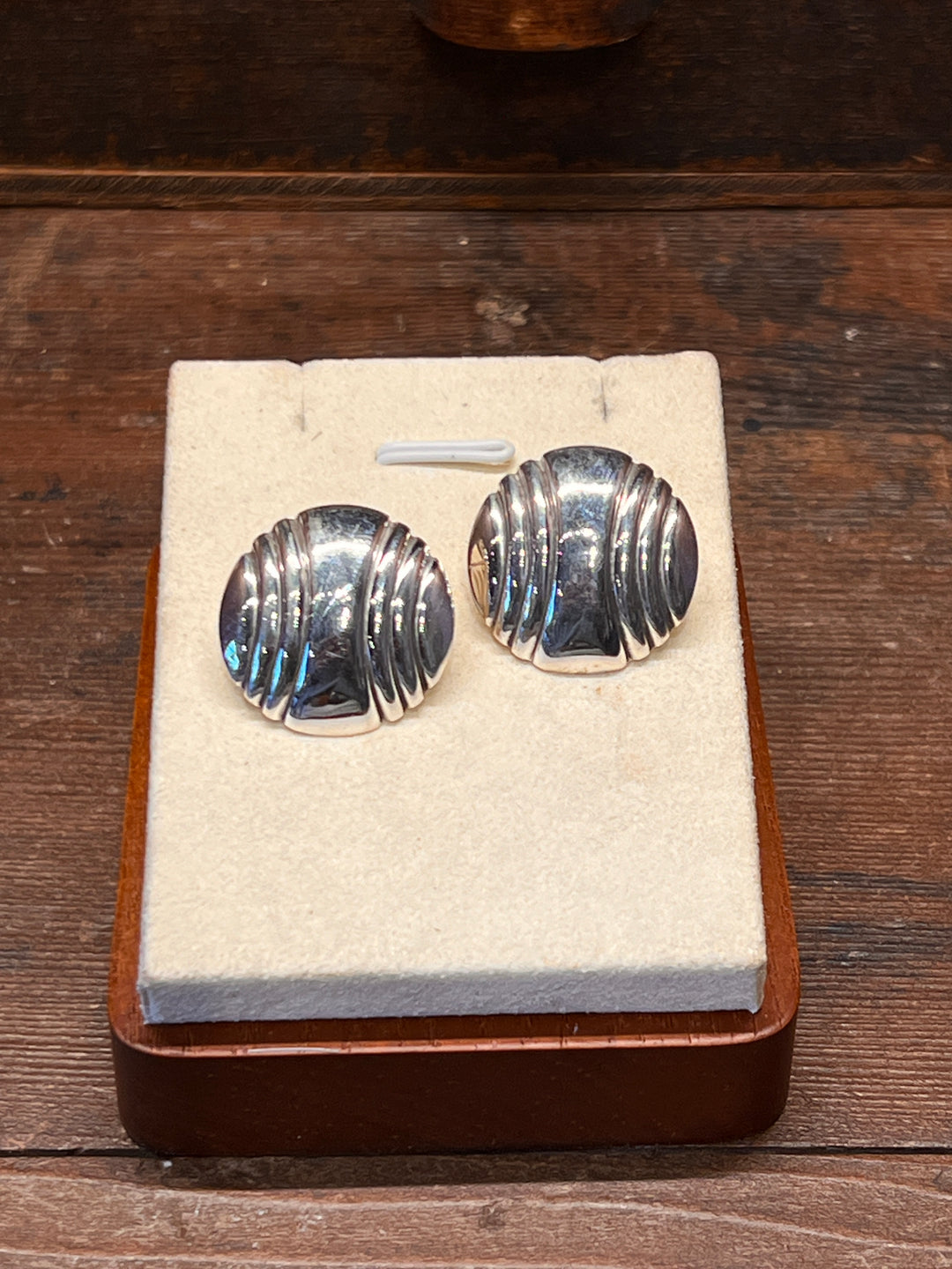 Silver Button Studs