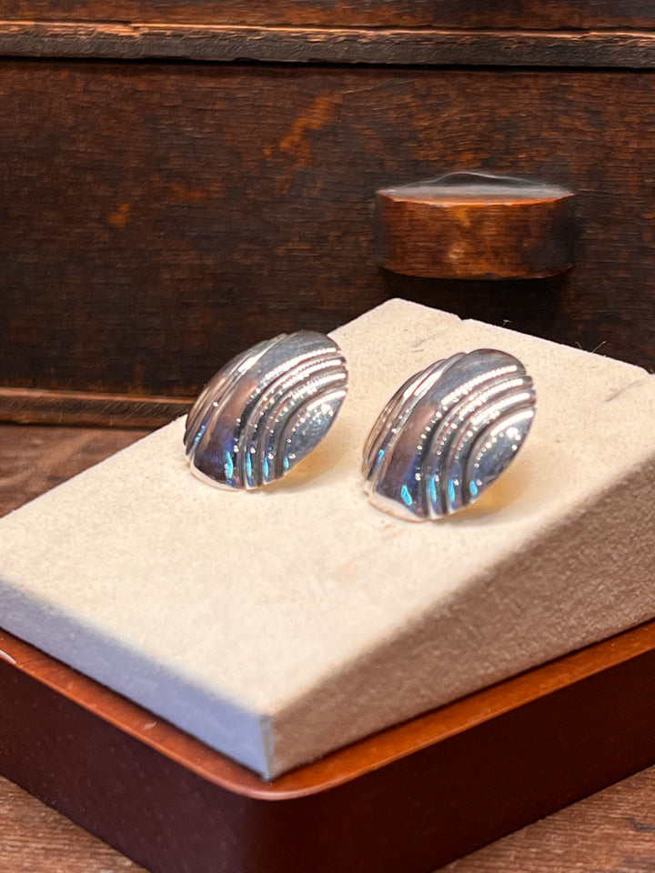 Silver Button Studs