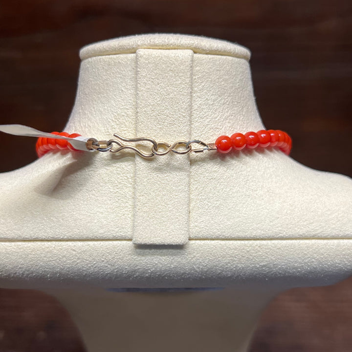 High Grade Mediterranean Coral 14K Gold Bead Necklace
