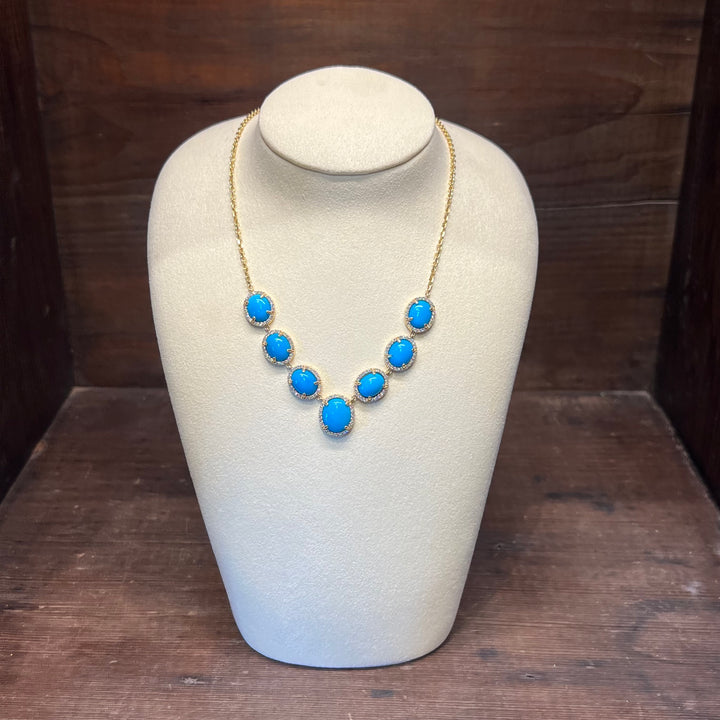 14K Gold Sleeping Beauty with Diamond Lariat