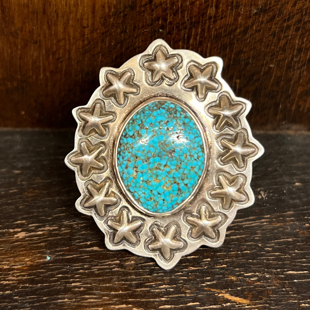 Spiderweb Turquoise Star Ring