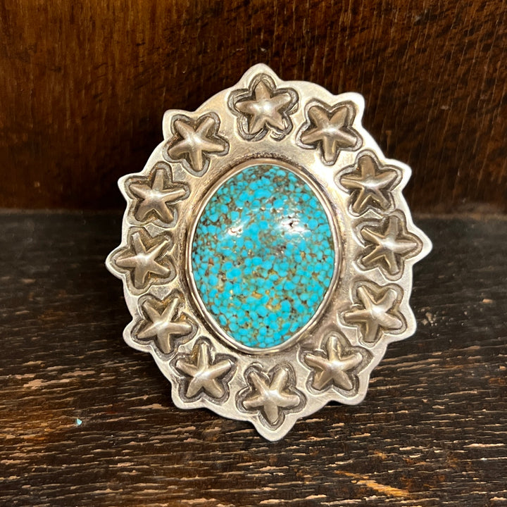 Spiderweb Turquoise Star Ring