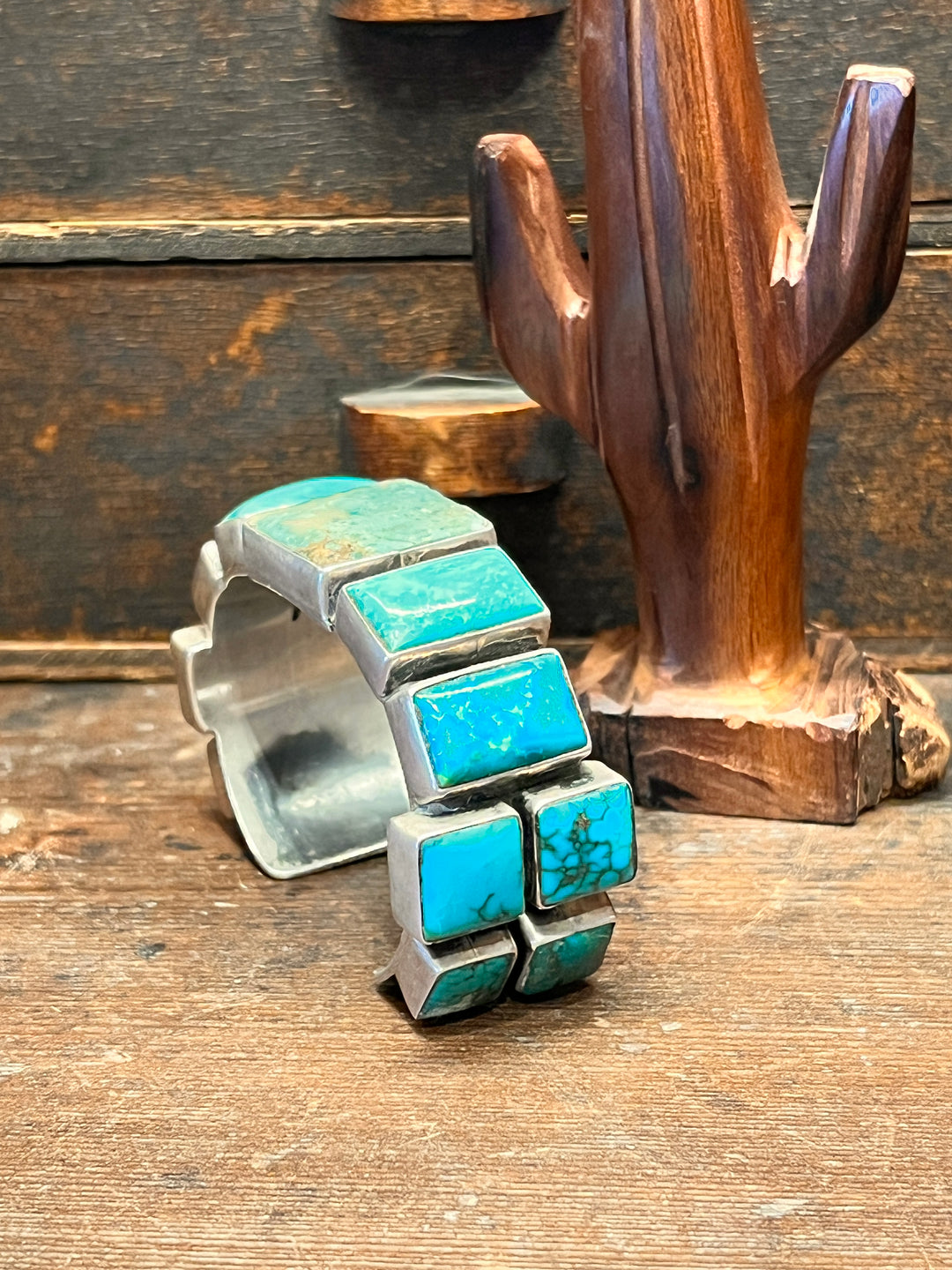 Multi Mine Turquoise Square Cuff