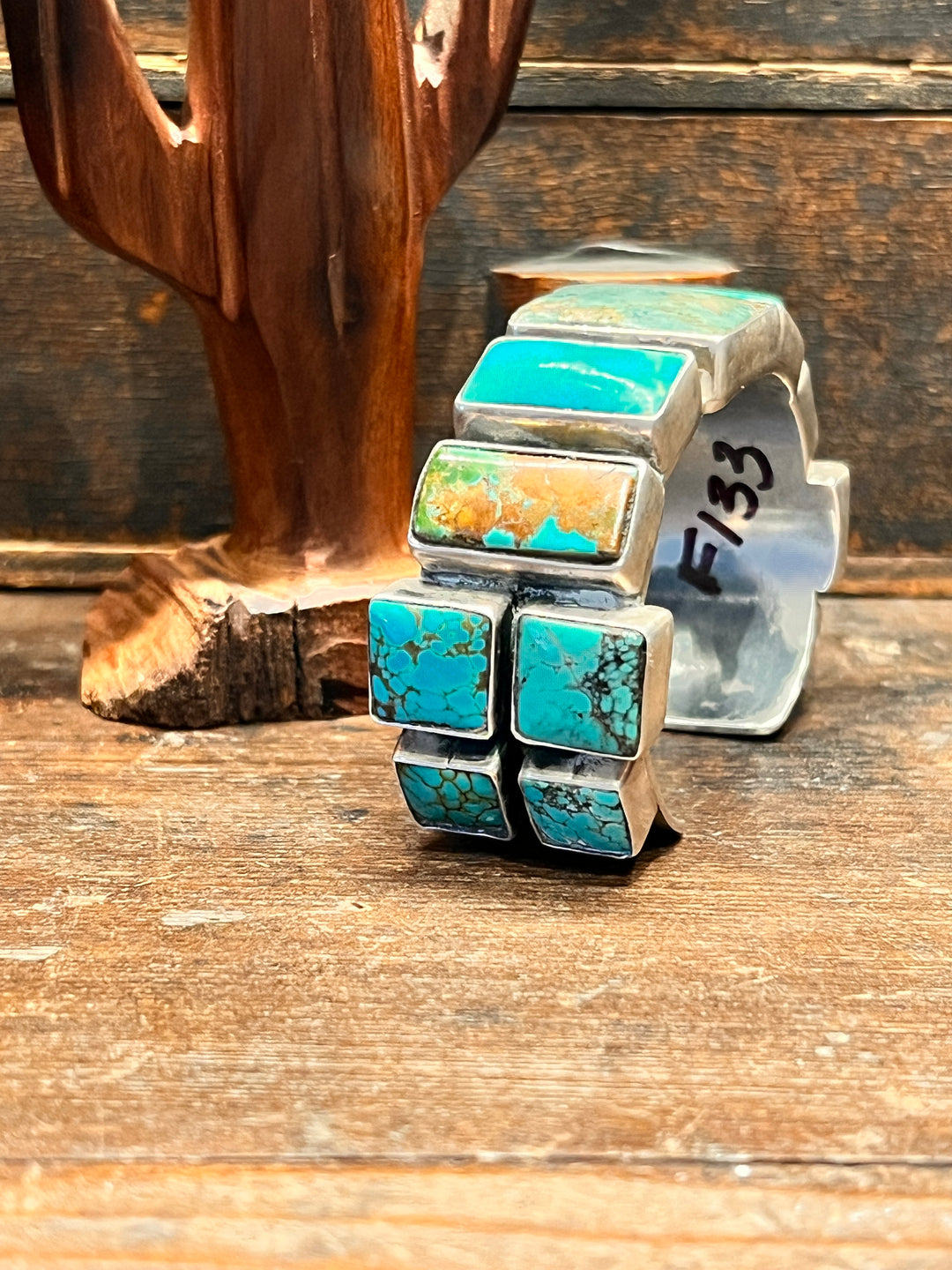 Multi Mine Turquoise Square Cuff