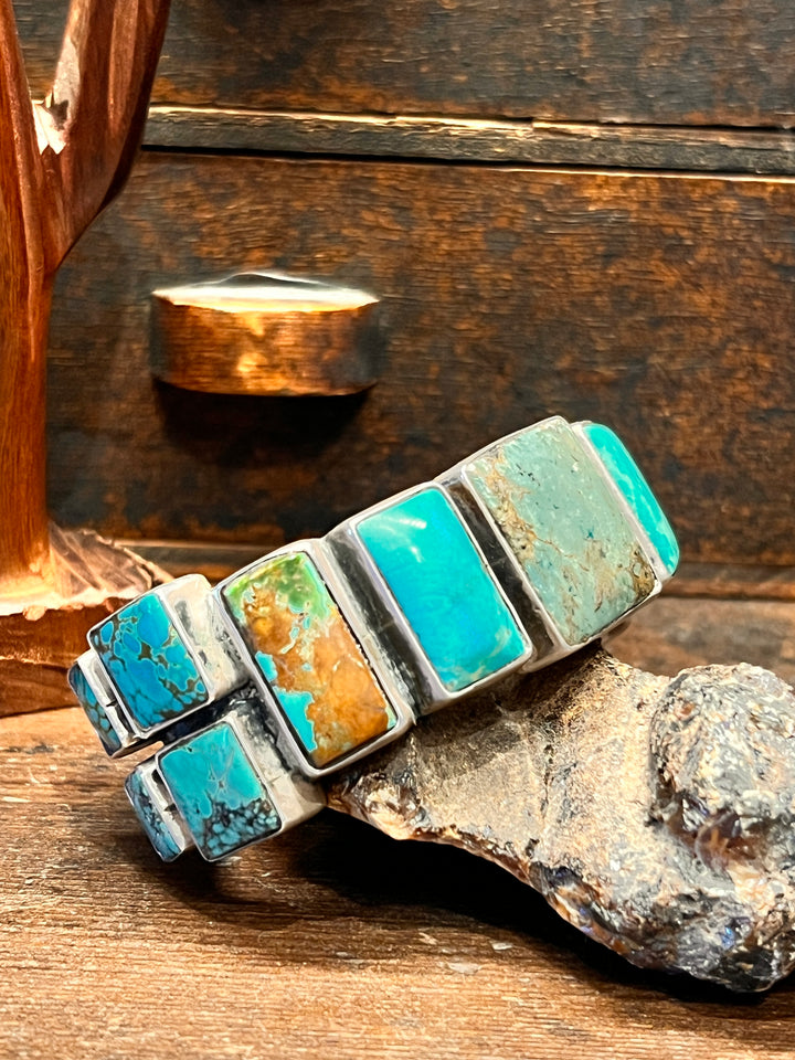 Multi Mine Turquoise Square Cuff