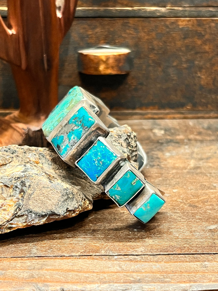 Multi Mine Turquoise Square Cuff