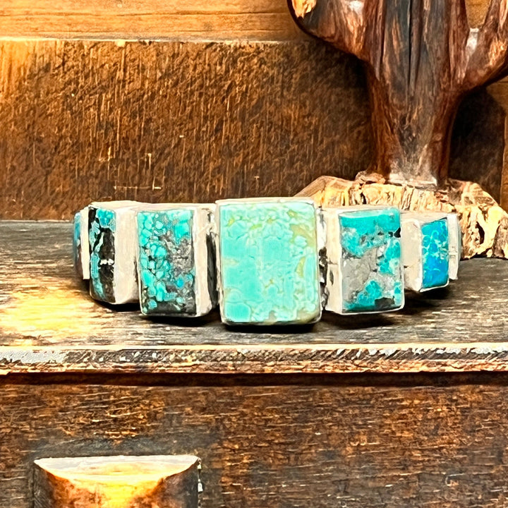 Multi Mine Turquoise Square Cuff