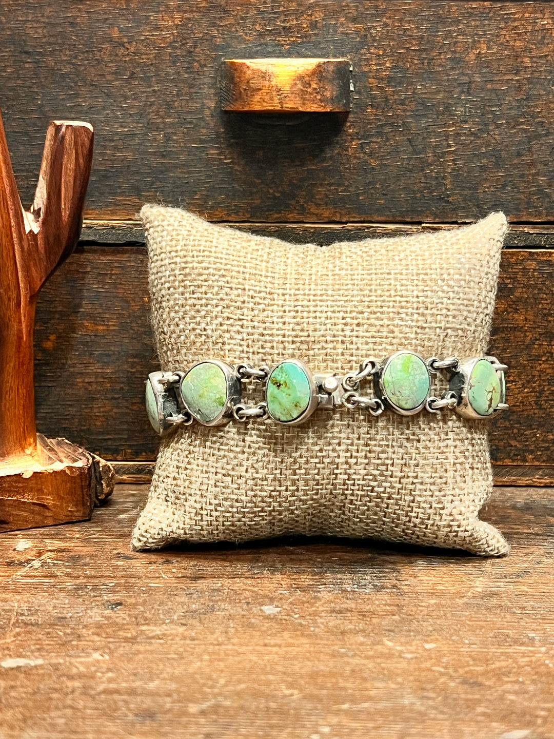 Old Man Mine Turquoise Cluster Link Bracelet