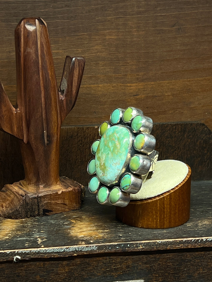 Cluster Royston Turquoise Ring