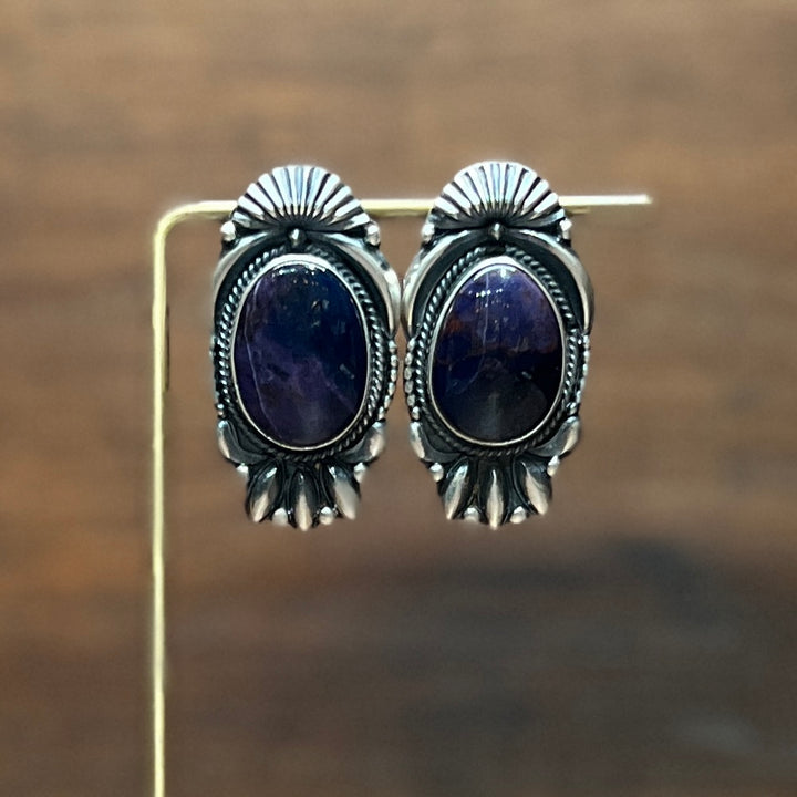 Sugilite Cuff, Earring & Pendant Set