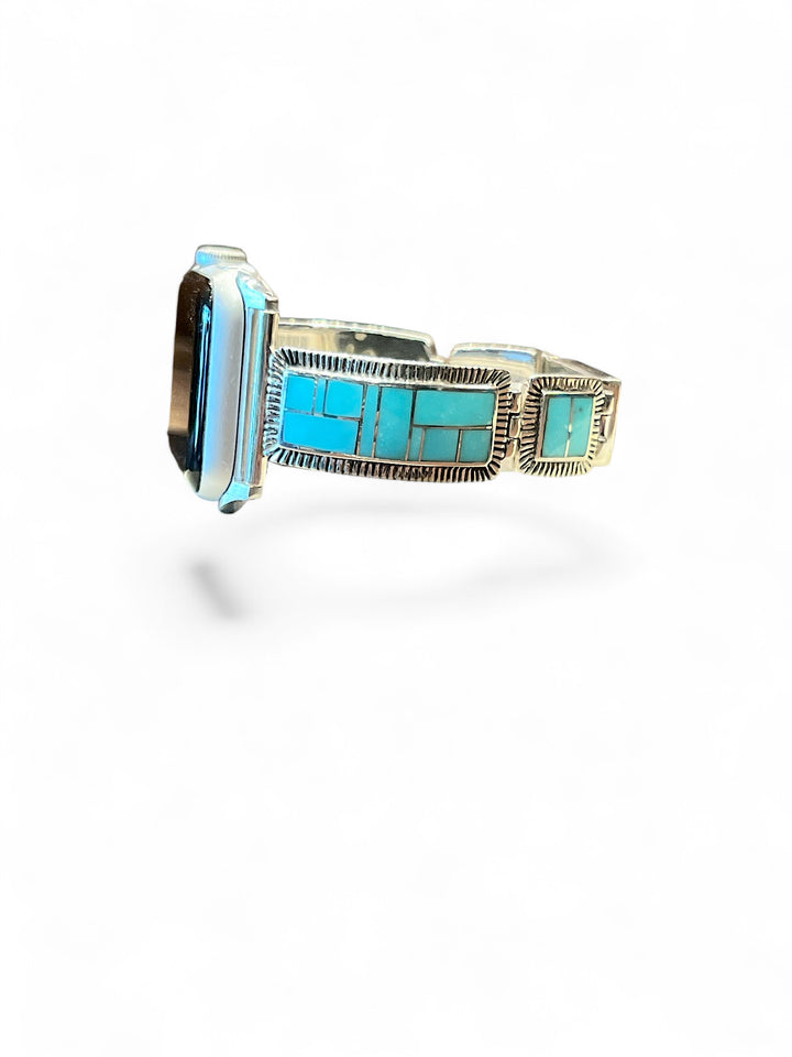 Arizona Blue Turquoise Inlay Watch Band