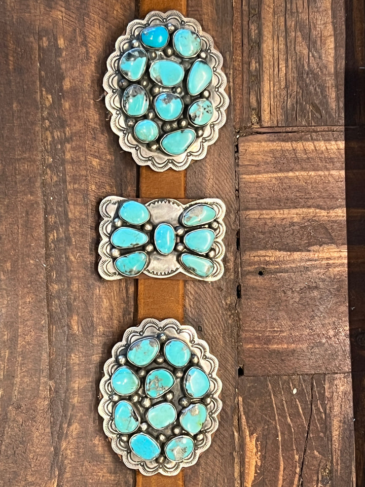 Multi Mine Turquoise Cluster & Bow Concho Belt