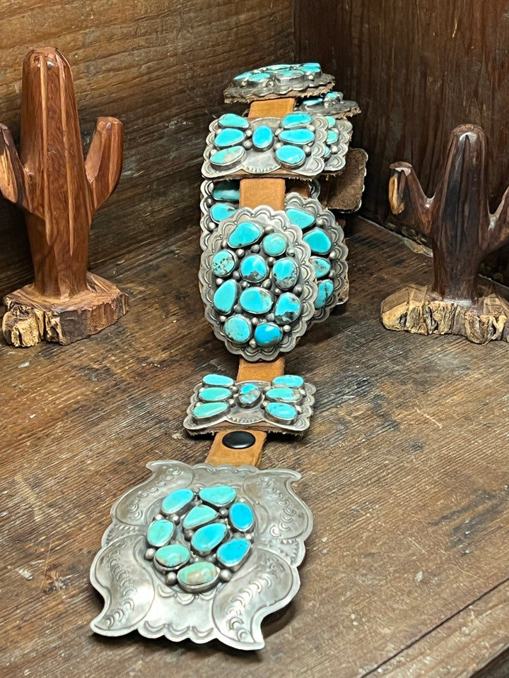 Multi Mine Turquoise Cluster & Bow Concho Belt