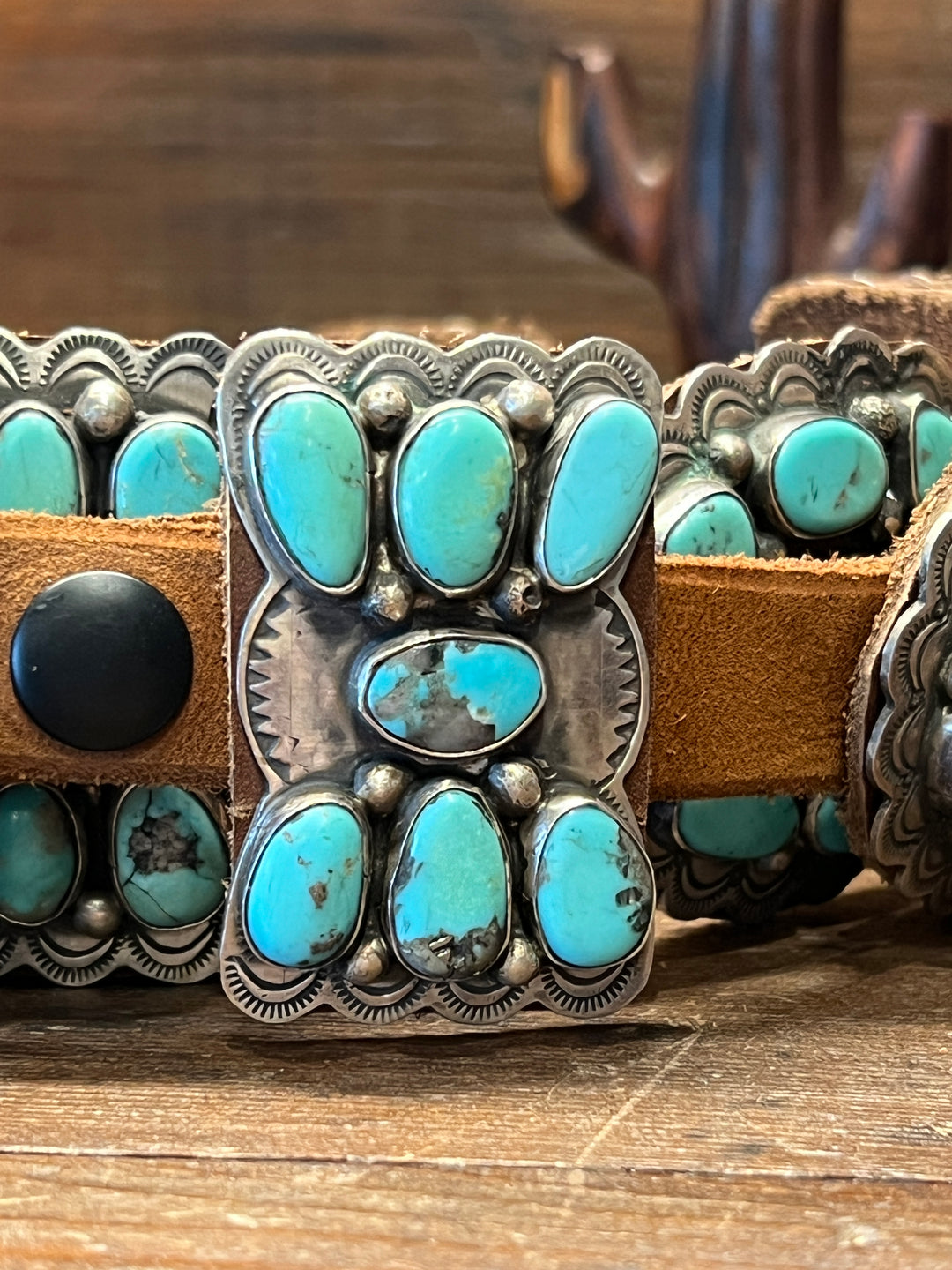 Multi Mine Turquoise Cluster & Bow Concho Belt