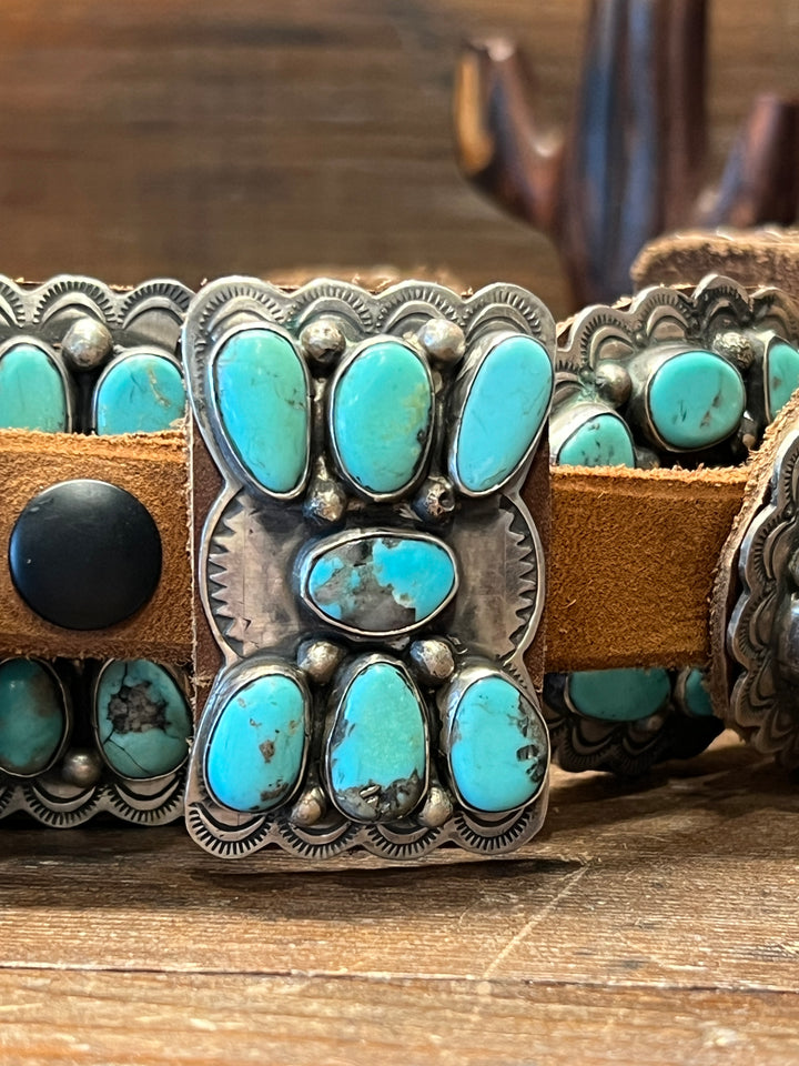 Multi Mine Turquoise Cluster & Bow Concho Belt