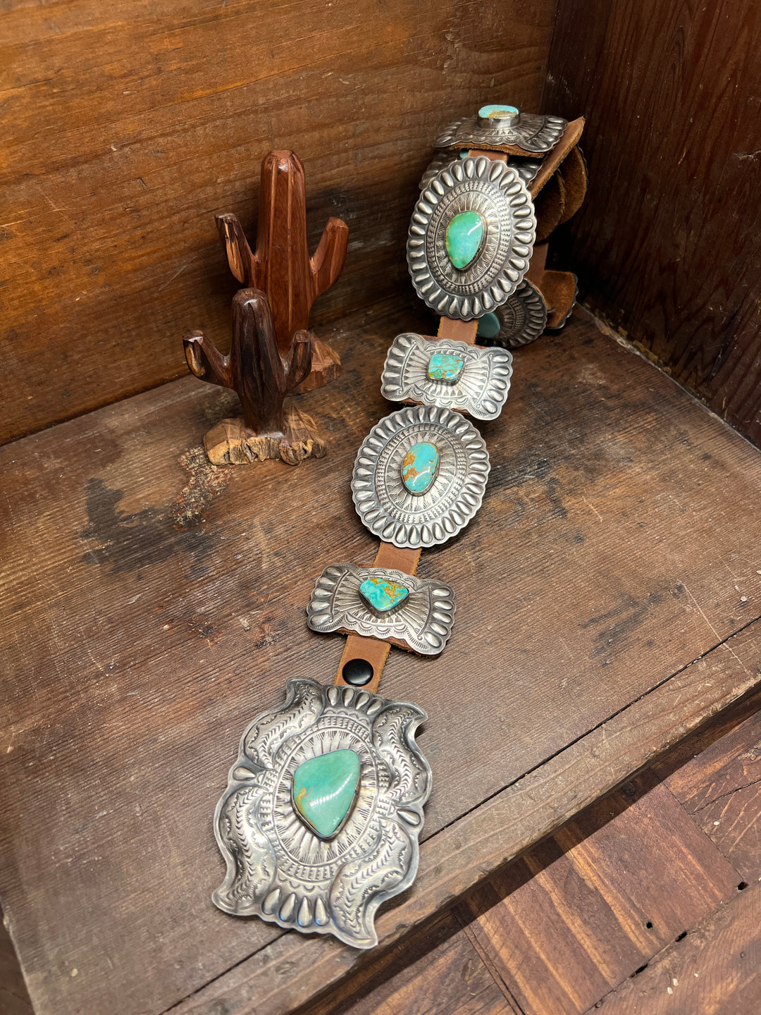 Green Turquoise Bow & Concho Belt