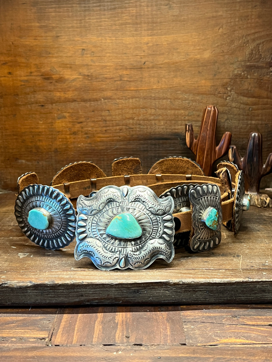 Green Turquoise Bow & Concho Belt