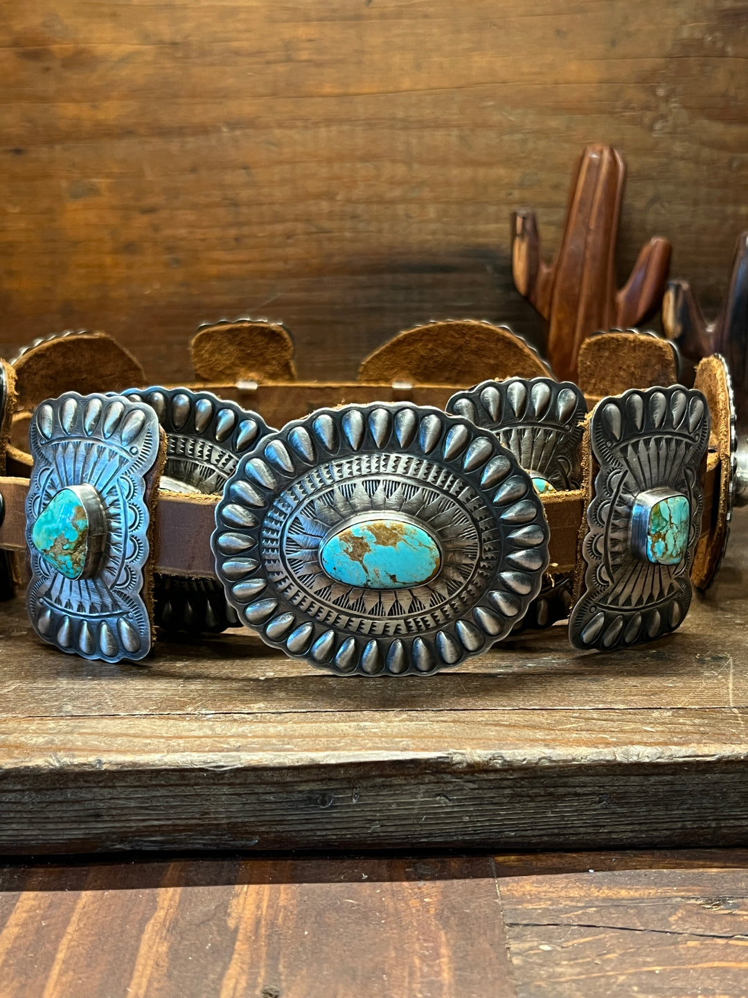 Green Turquoise Bow & Concho Belt