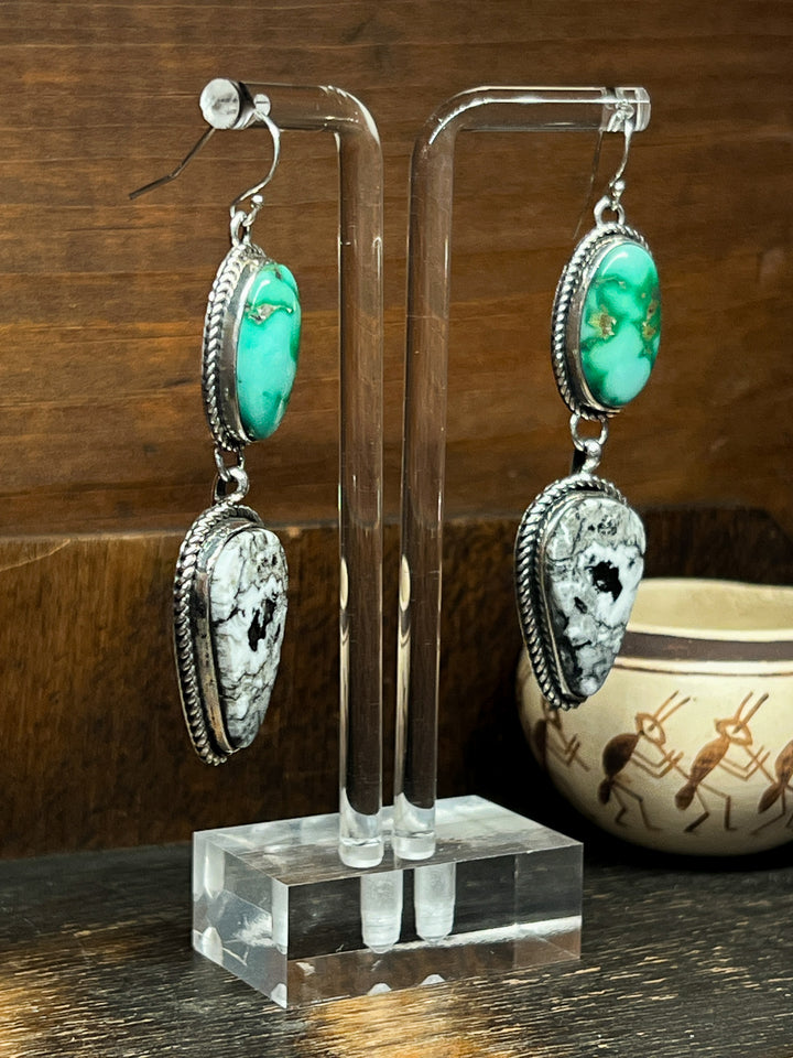 Sonoran Gold and White Buffalo Earrings