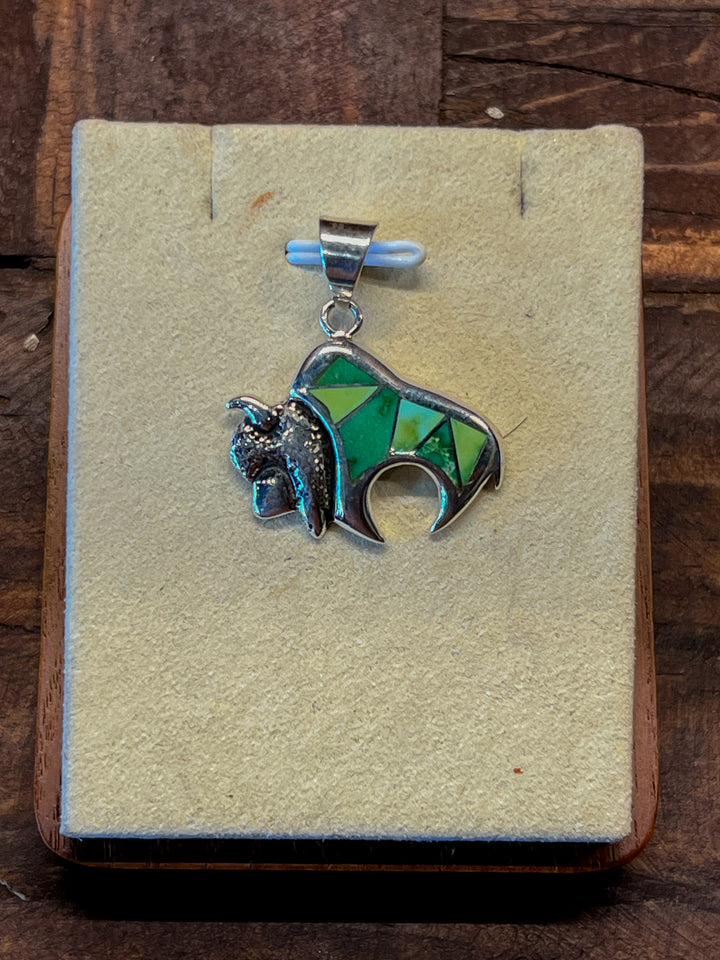 Sonoran Gold Inlay Buffalo Pendent