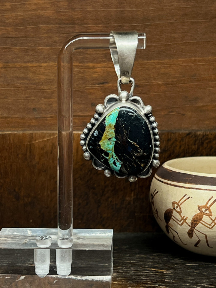 Black Jack Turquoise Pendant