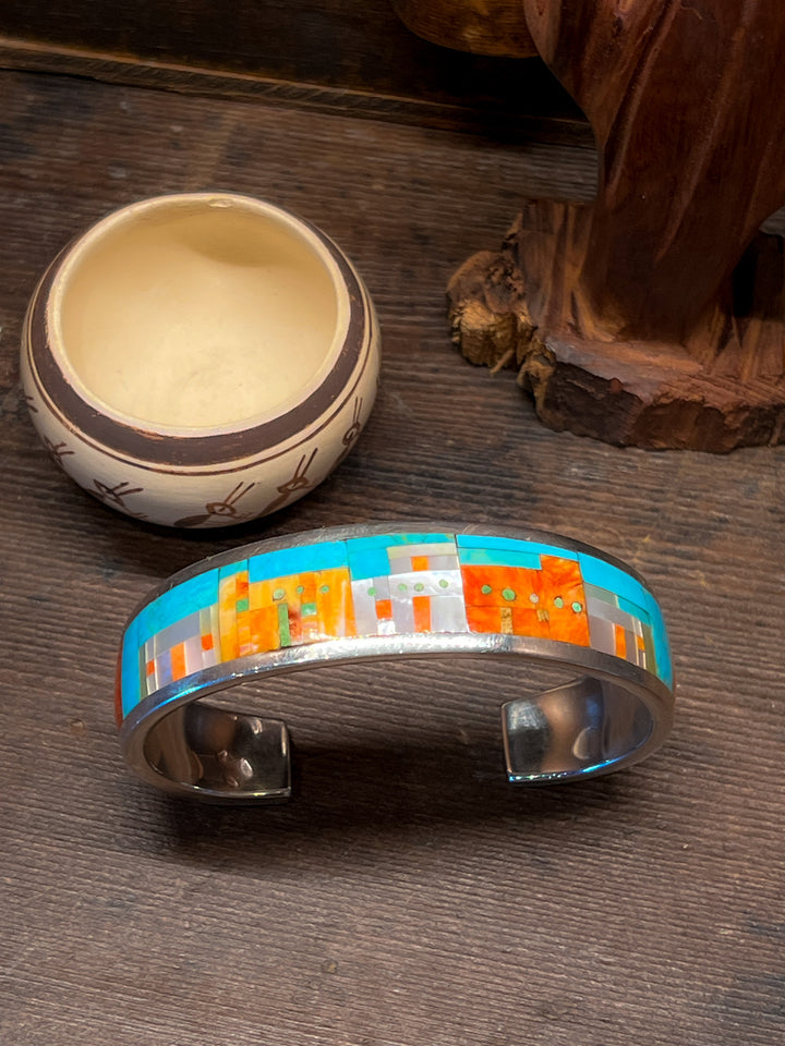 Pueblo Sunrise Inlay Cuff