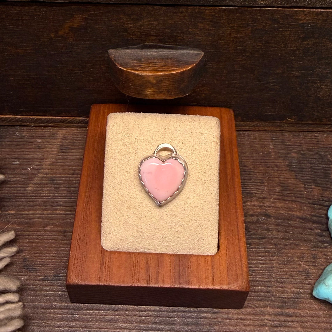 Pink Conch Heart charm