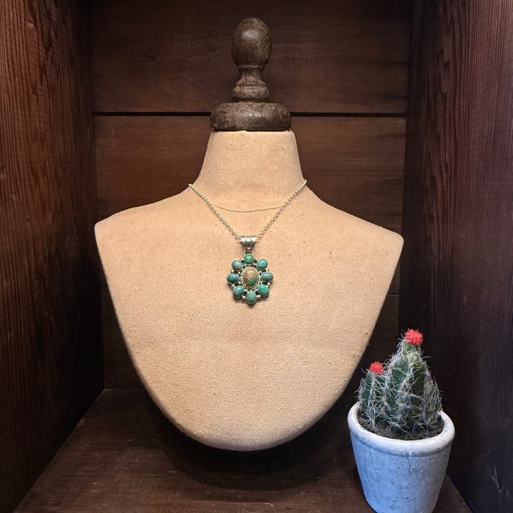 Turquoise Cluster Pendant