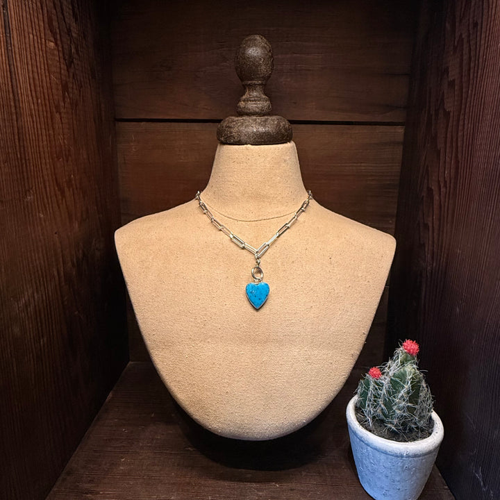 Blue Turquoise Heart Pendant