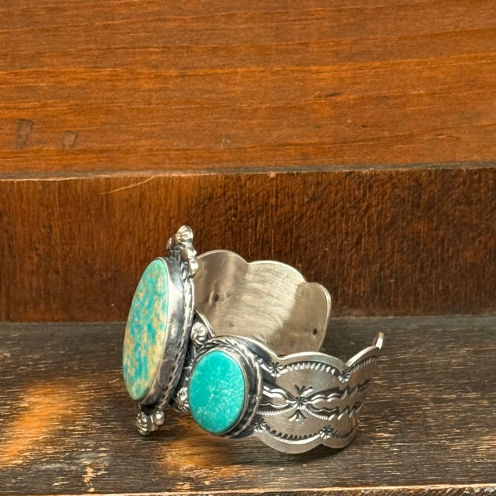 Royston Turquoise Cuff Bracelet by Jeff Largo