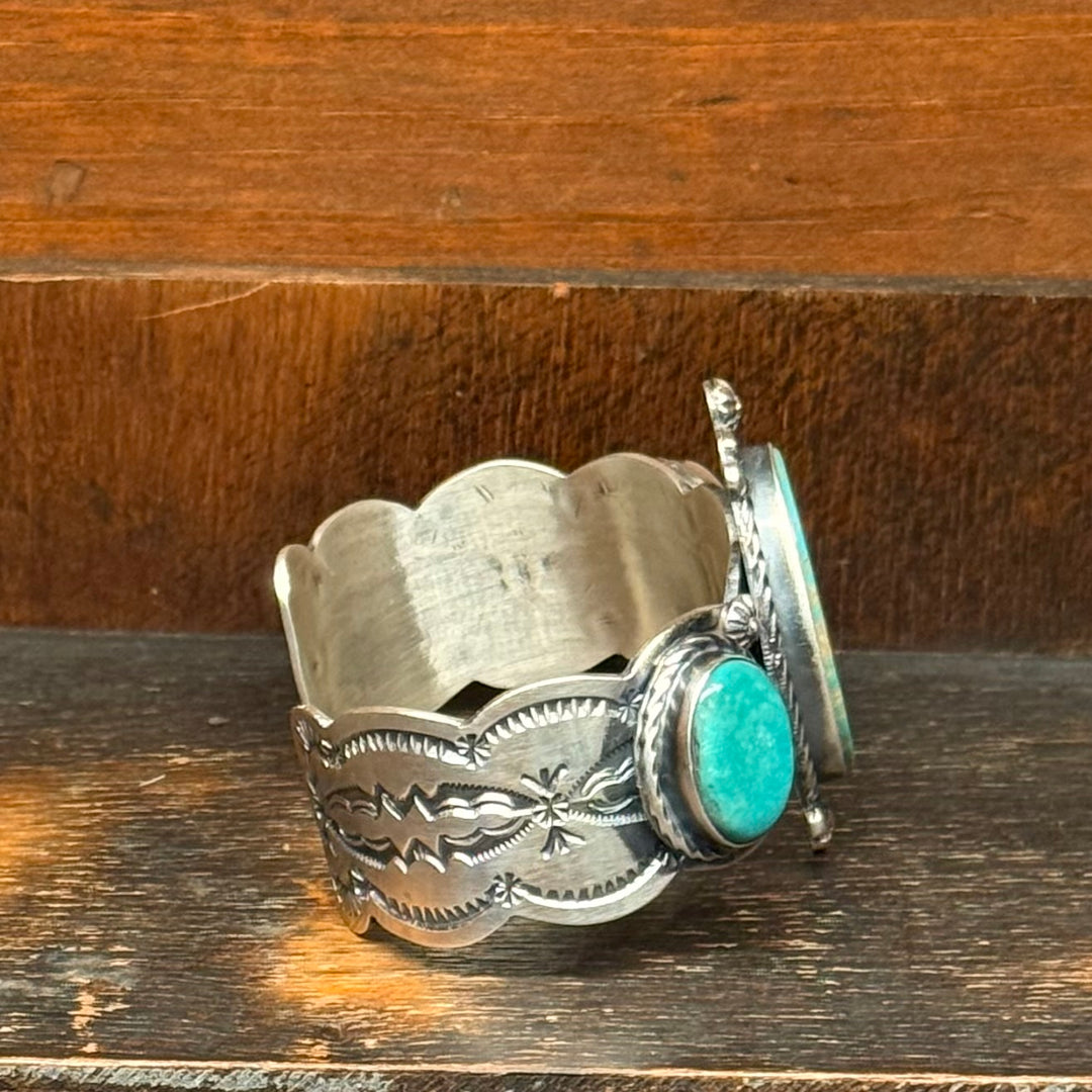 Royston Turquoise Cuff Bracelet by Jeff Largo