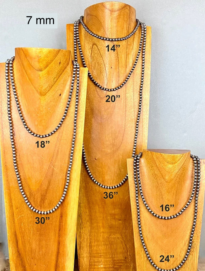 Navajo Perals 7mm 14" Necklace