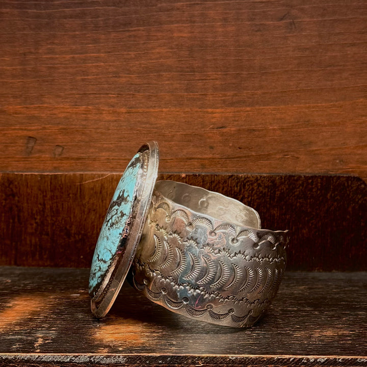 Turquoise Sterling Silver Cuff Bracelet by Keith Henry